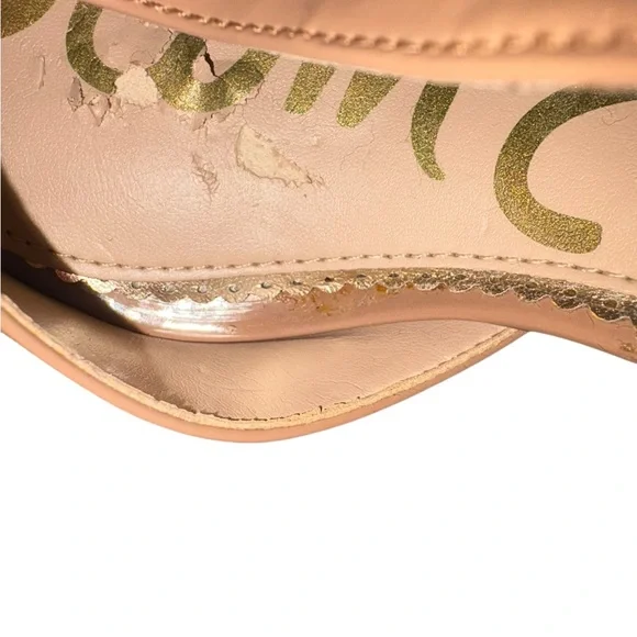 Sam Edelman Nude Patent Leather T-Strap 4” Heels. Size 8.5 - Picture 7 of 10